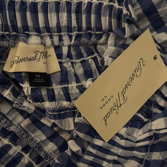 Universal Thread Blue Gingham A-Line Skirt - Picture 4 of 4